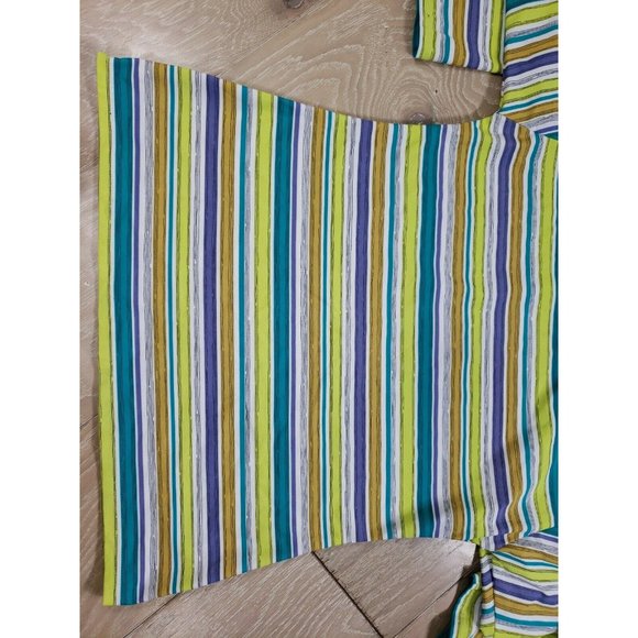 Oh My Bod "Black Label" Women's Long Sleeve Stretch Beach Sun Top Large Striped - Picture 8 of 9